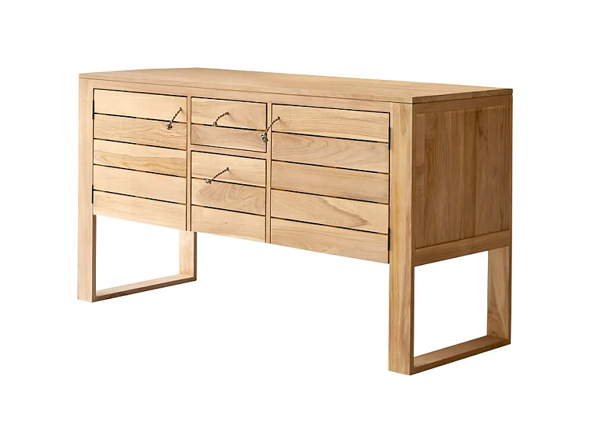 Meuble sous vasque en bois de teck 145 Minimalys