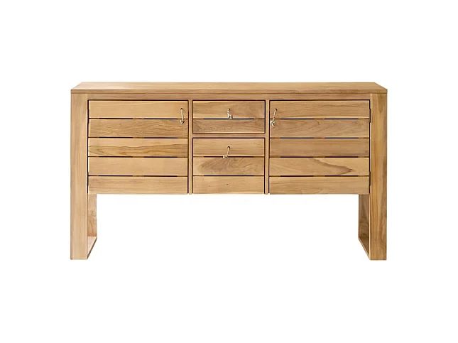 Meuble sous vasque en bois de teck 145 Minimalys