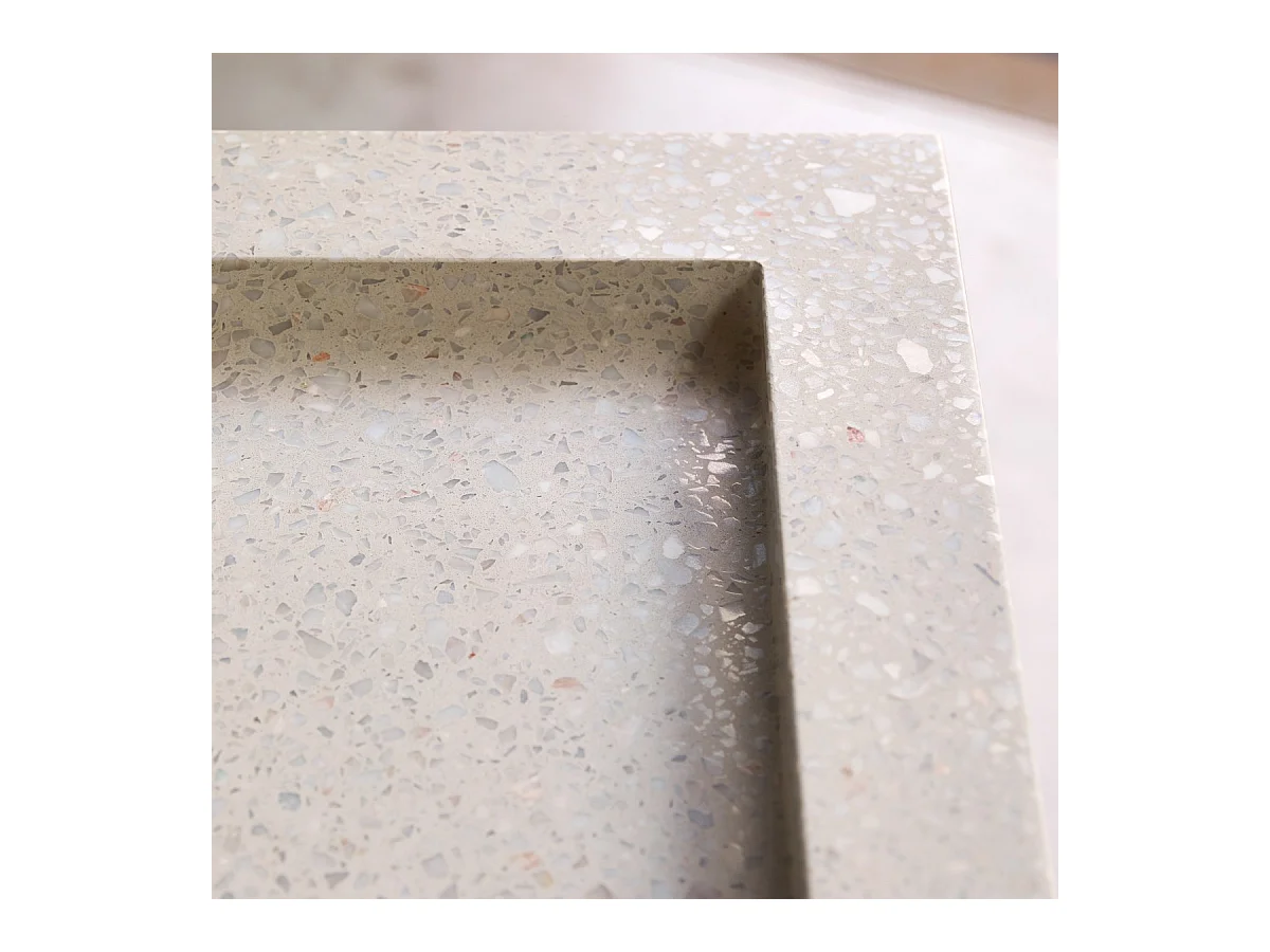 Mobile per il Bagno in legno di noce massello e terrazzo premium Moon Edgar 80