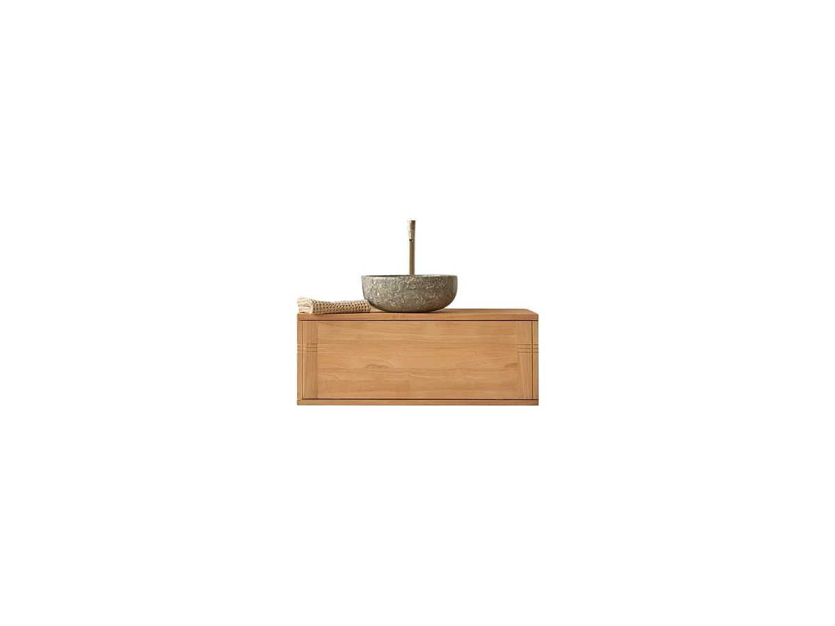 Basic - Solid teak vanity unit - 80 cm