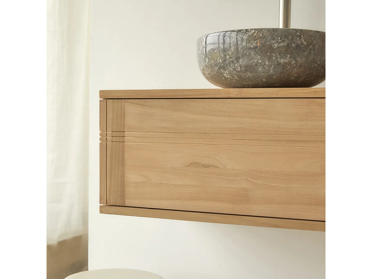 Basic - Solid teak vanity unit - 80 cm