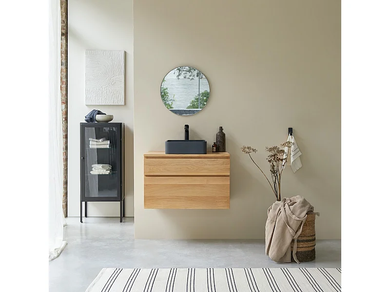 Waschbeckenschrank aus Eichenholz 80 Jacob