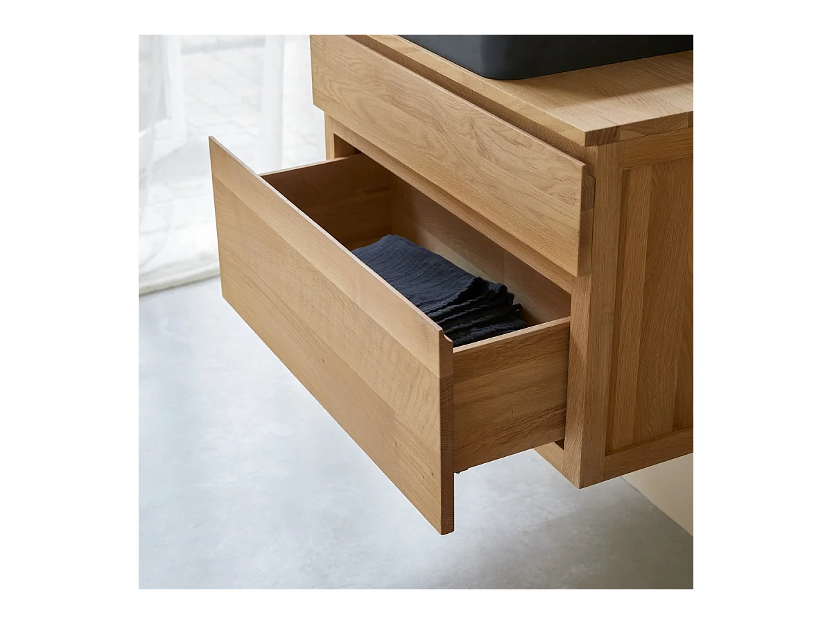 Waschbeckenschrank aus Eichenholz 80 Jacob