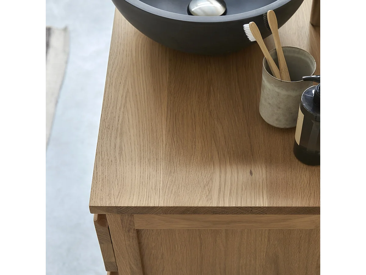 Waschbeckenschrank aus Eichenholz 80 Jacob