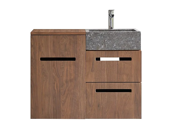 Mobile in legno di noce con lavabo 85 Line