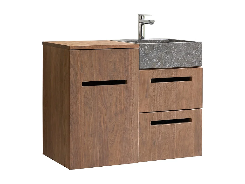 Mobile in legno di noce con lavabo 85 Line