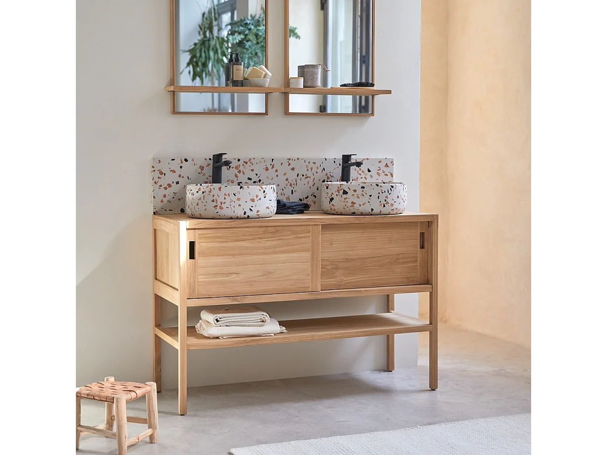 Mobili da bagno in legno naturale di Teak 120 Arty Tikamoon