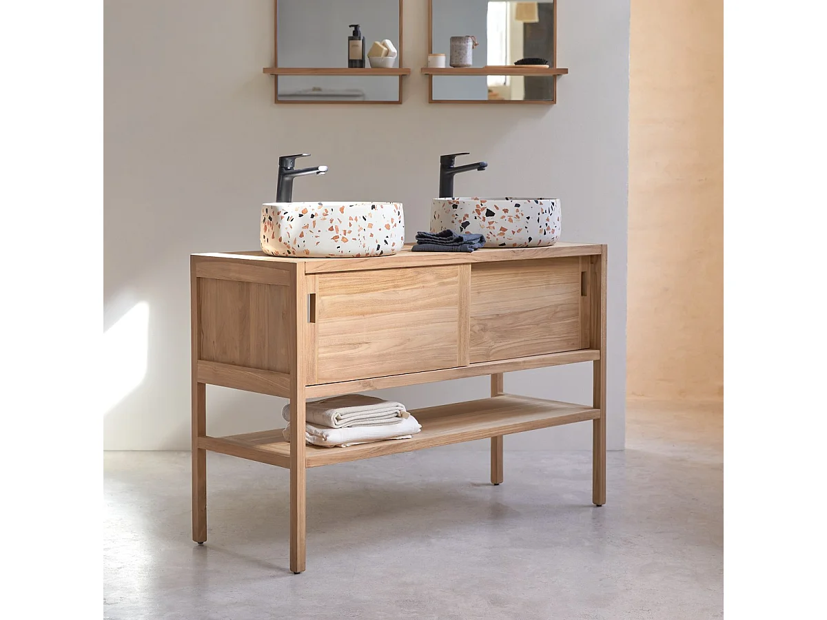 Mobili da bagno in legno naturale di Teak 120 Arty Tikamoon