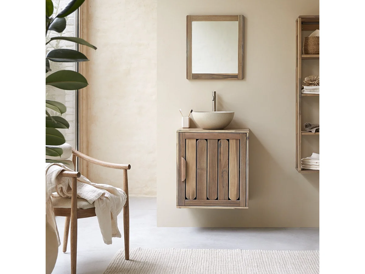 Badezimmermöbel aus Akazienholz 60 Lila