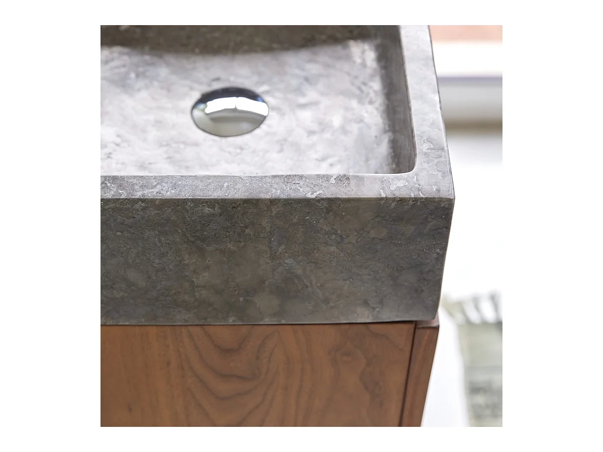 Schrank aus Nussbaumholz mit Waschbecken 40 Line