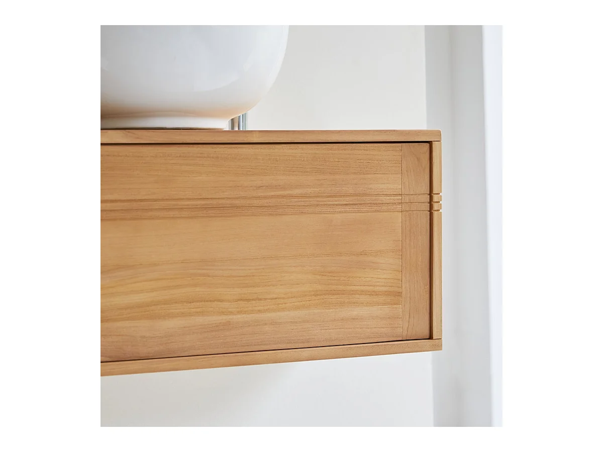 Badschrank aus Teakholz 140 cm Basic