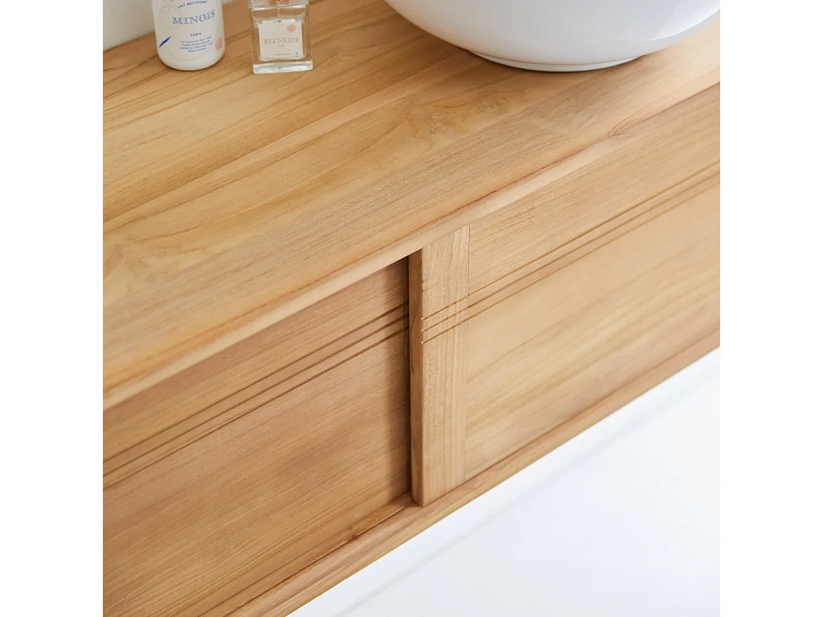 Badschrank aus Teakholz 140 cm Basic