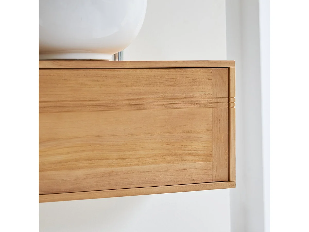 Basic - Solid teak vanity unit 140 cm