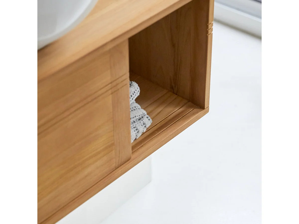Basic - Solid teak vanity unit 140 cm