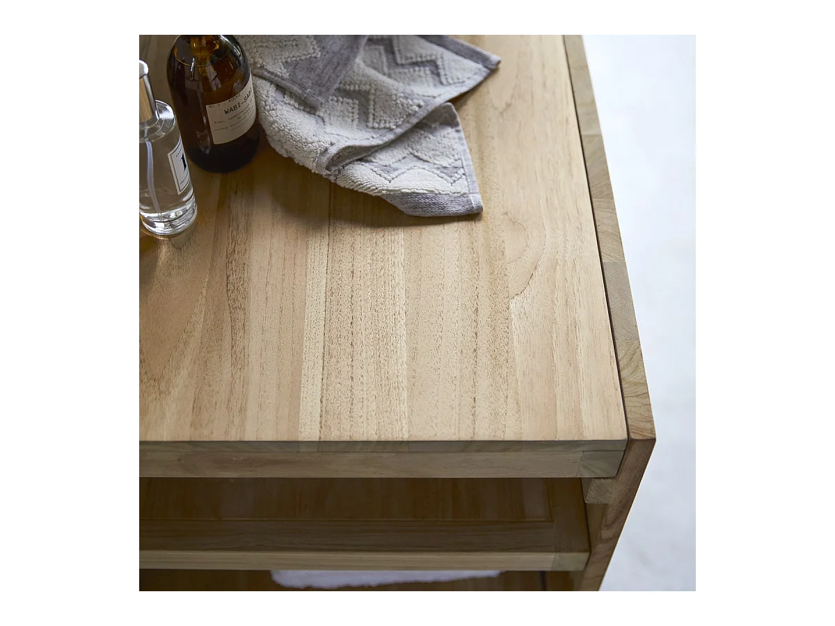 Waschbeckenschrank aus Teakholz 90 Typo