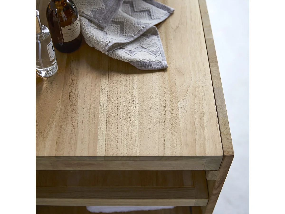 Waschbeckenschrank aus Teakholz 90 Typo