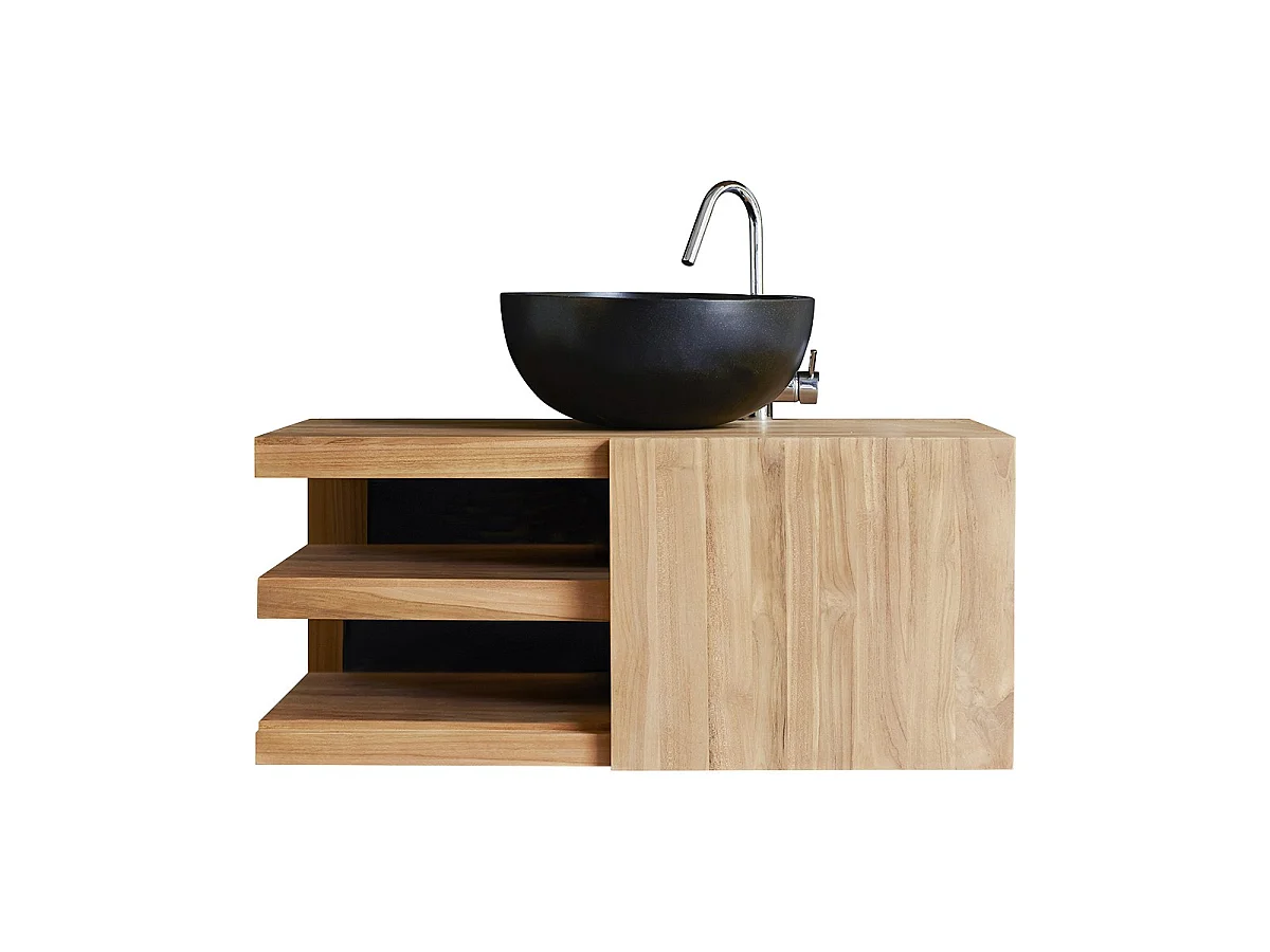 Typo - Solid teak vanity unit - 90 cm