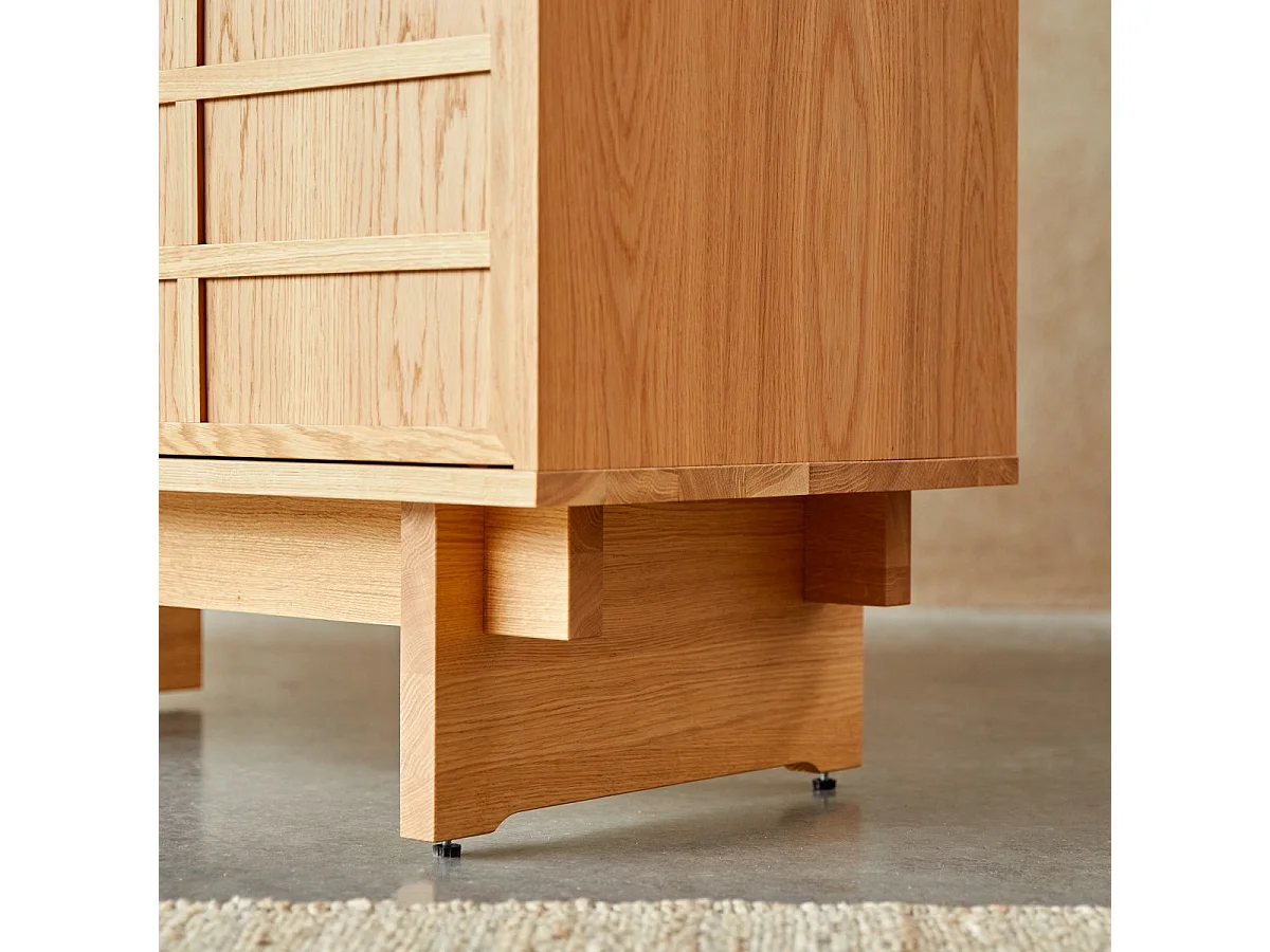 Mobile sottolavabo in legno di rovere 170 Miu