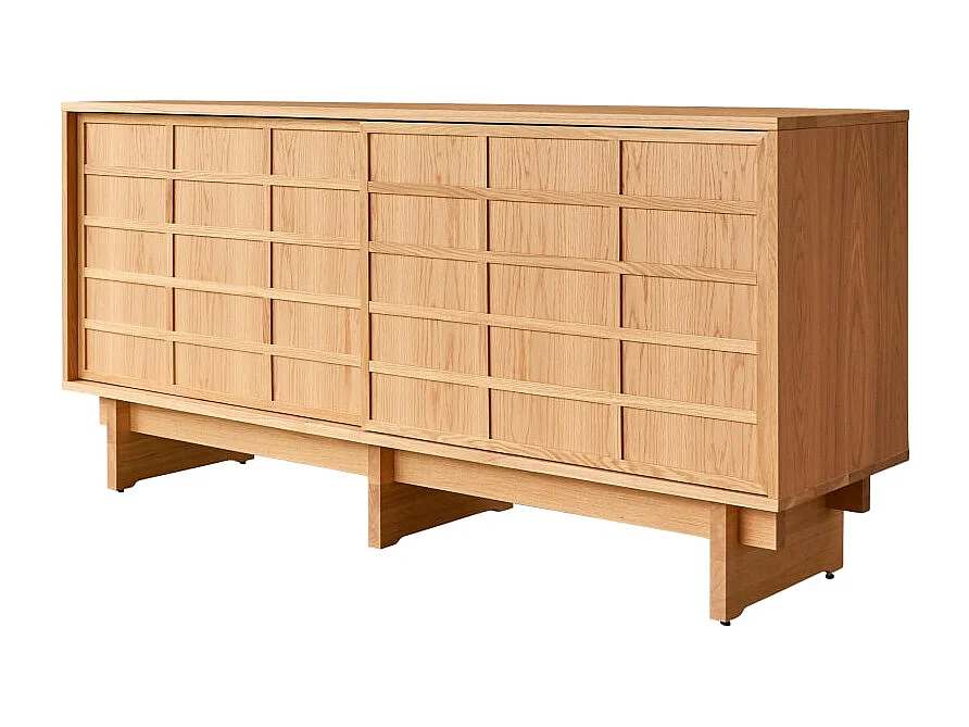 Mobile sottolavabo in legno di rovere 170 Miu