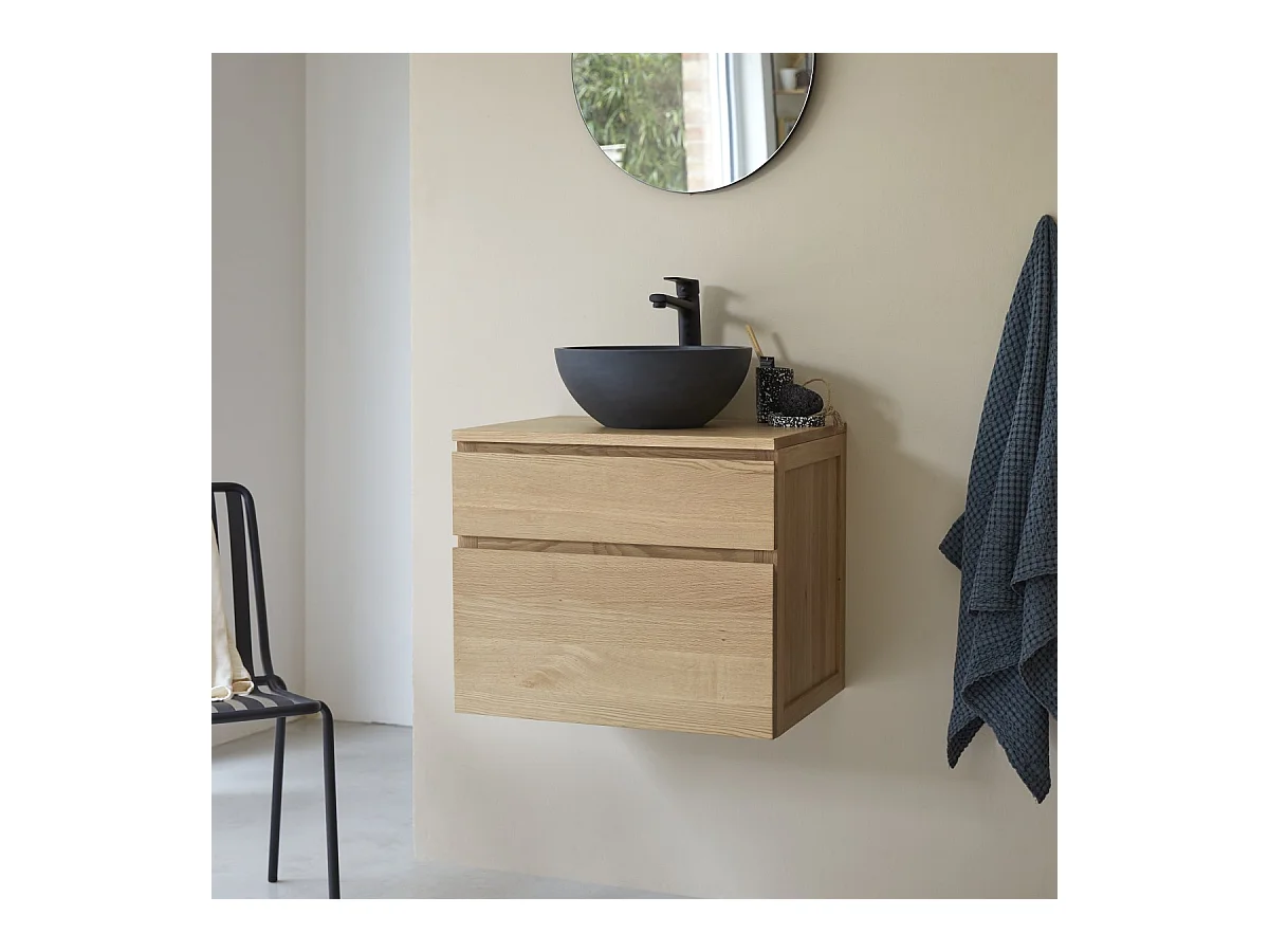 Badezimmermöbel aus massiver Eiche 60 cm Jacob