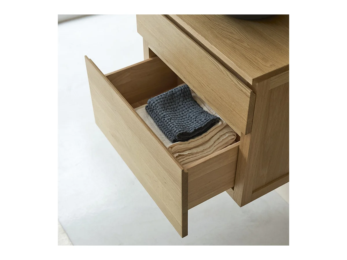 Badezimmermöbel aus massiver Eiche 60 cm Jacob