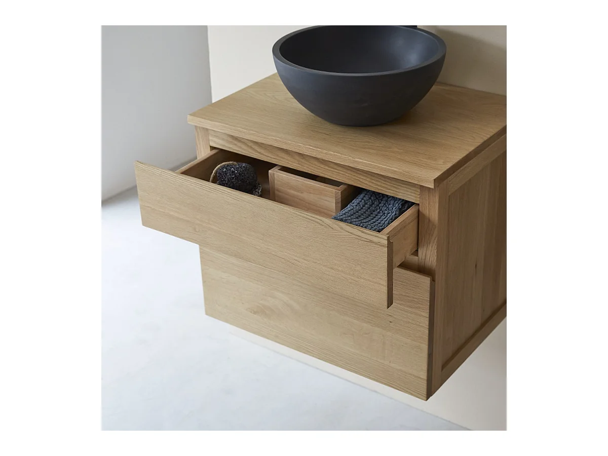 Badezimmermöbel aus massiver Eiche 60 cm Jacob