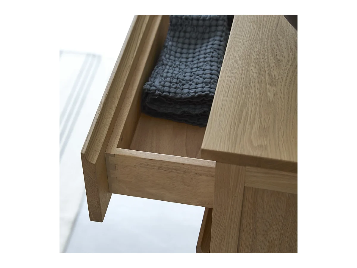 Badezimmermöbel aus massiver Eiche 60 cm Jacob