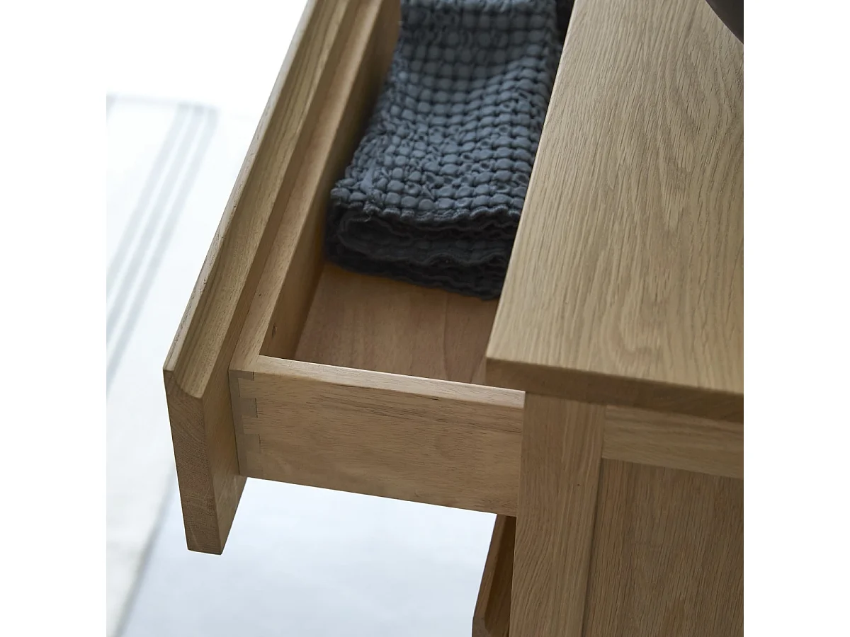 Mobile per il bagno in rovere massello Jacob da 60 cm