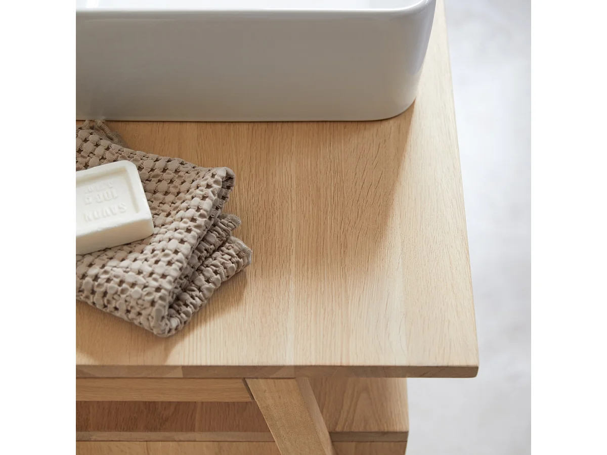 Waschbeckenunterschrank aus Eichenholz 140 Pola