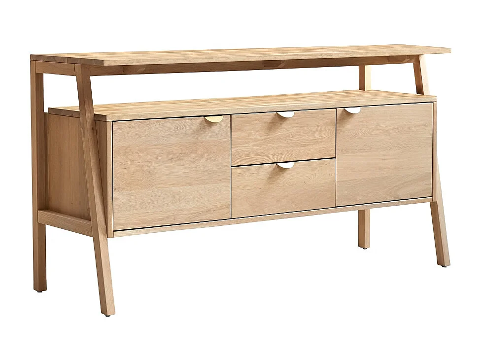 Waschbeckenunterschrank aus Eichenholz 140 Pola