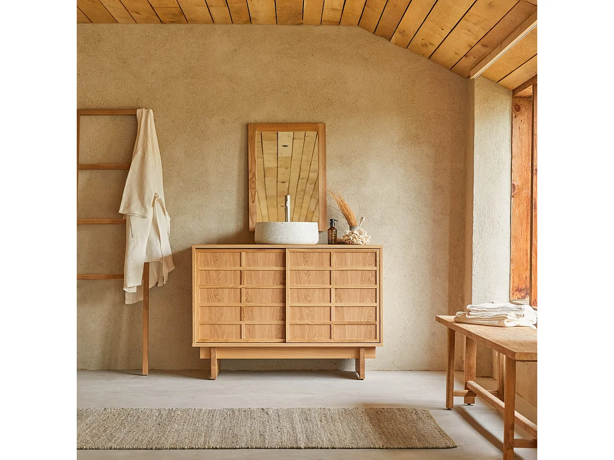 Waschtischunterschrank Miu aus Eiche 115 cm