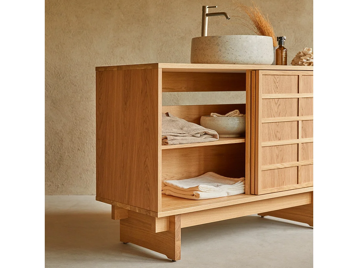 Waschtischunterschrank Miu aus Eiche 115 cm