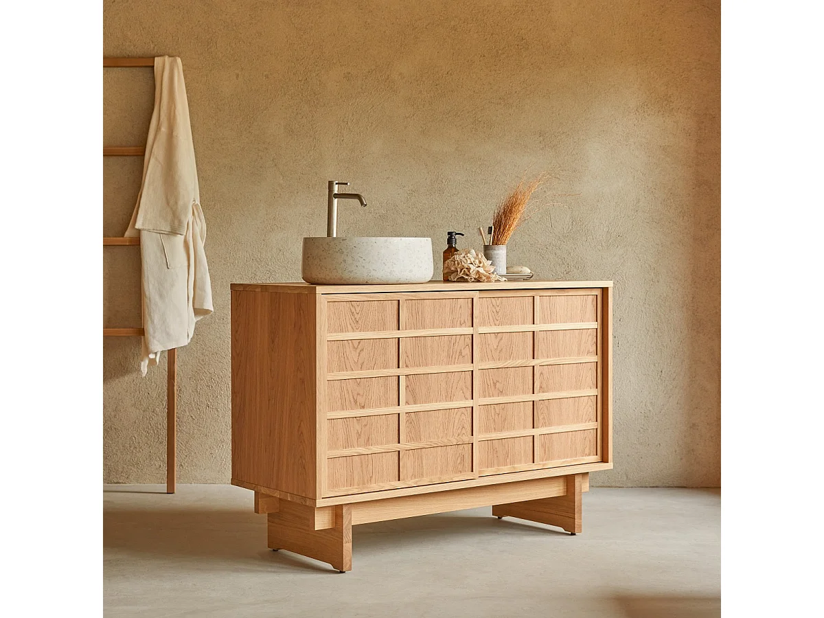 Waschtischunterschrank Miu aus Eiche 115 cm