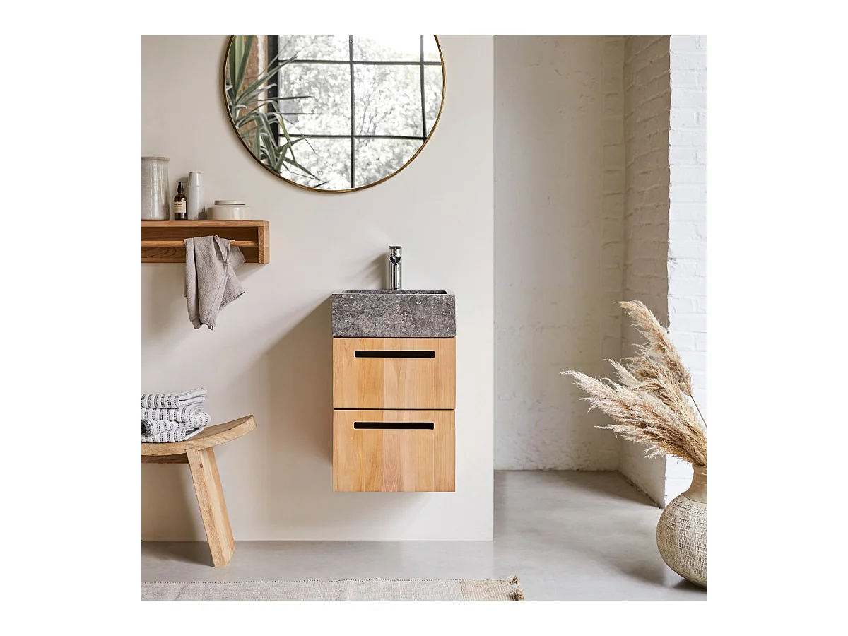 Waschbeckenschrank mit Wandaufhängung 41 cm Tikamoon