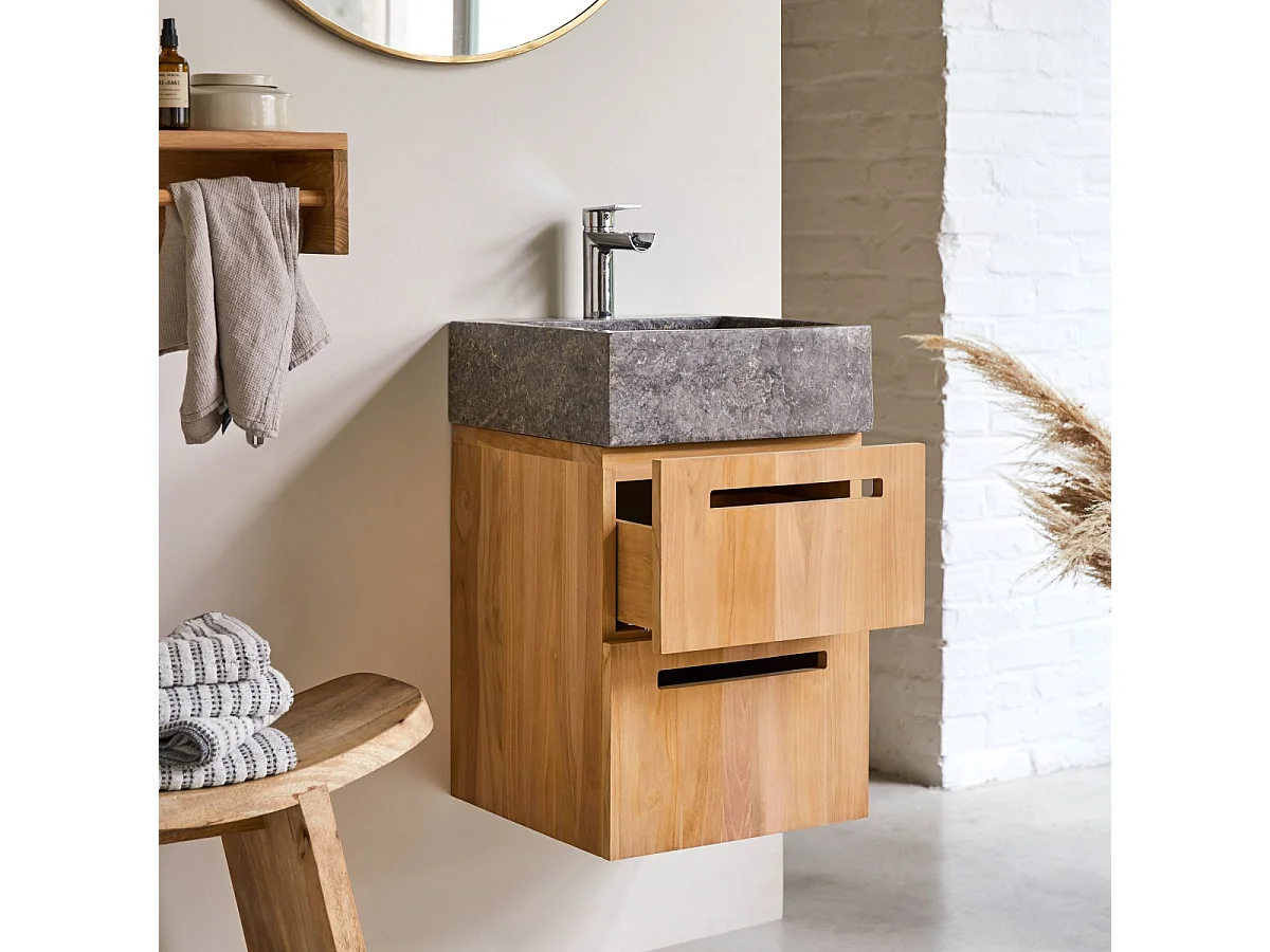 Waschbeckenschrank mit Wandaufhängung 41 cm Tikamoon