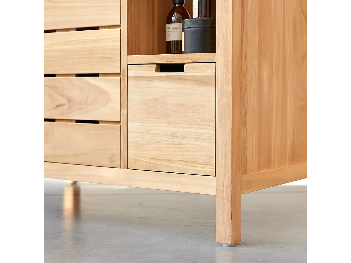 Meuble Salle de bain en en bois de teck 100 Serena