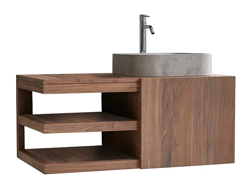 Mobile sottolavabo in legno di noce 90 Typo