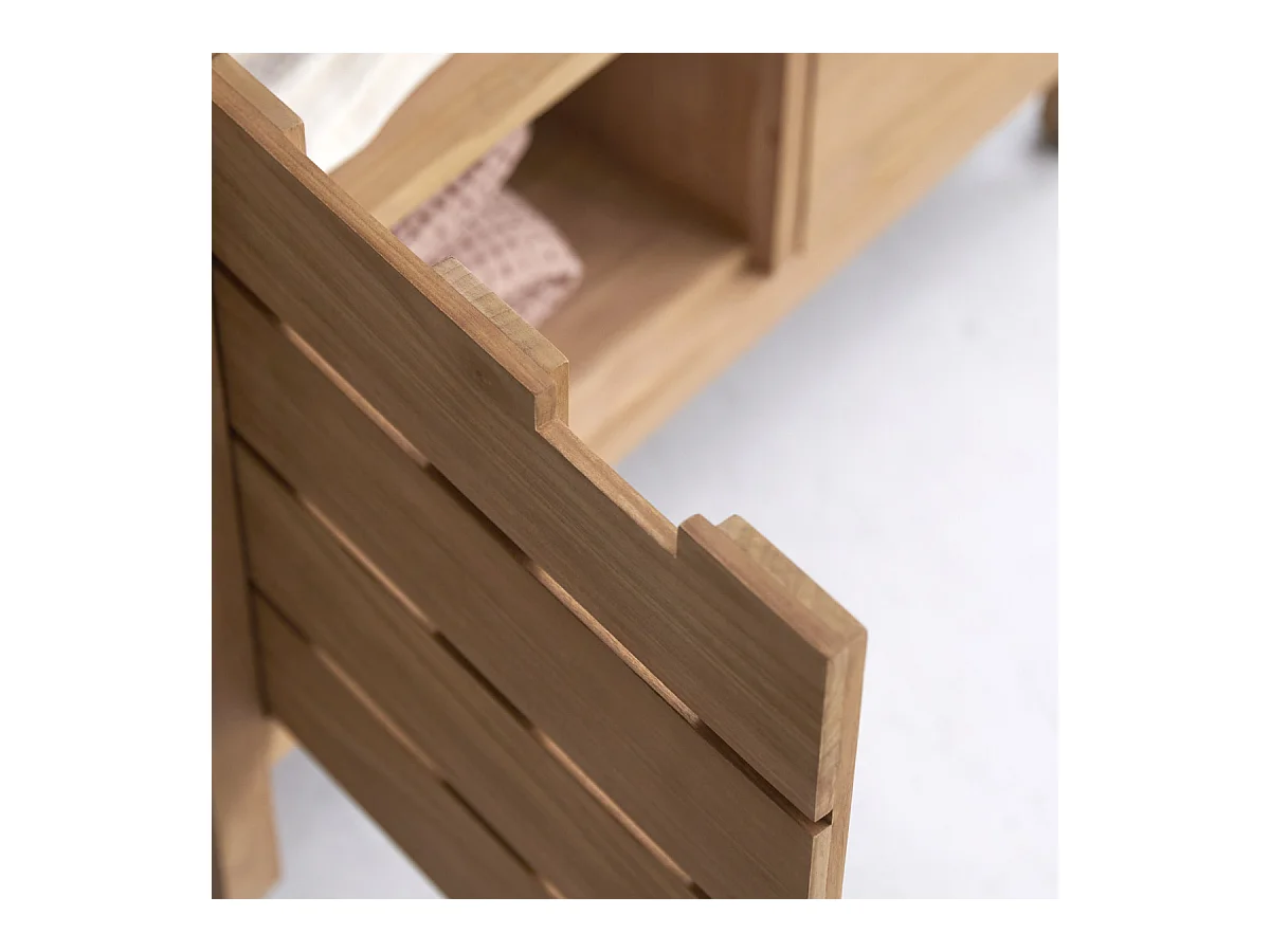 Waschtischunterschrank Serena aus massivem Teakholz 80 cm