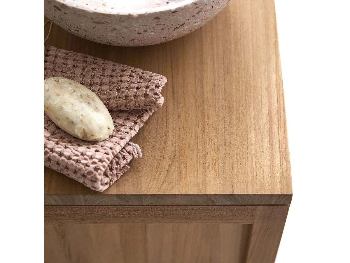 Meuble sous vasque Serena en teck massif 80 cm