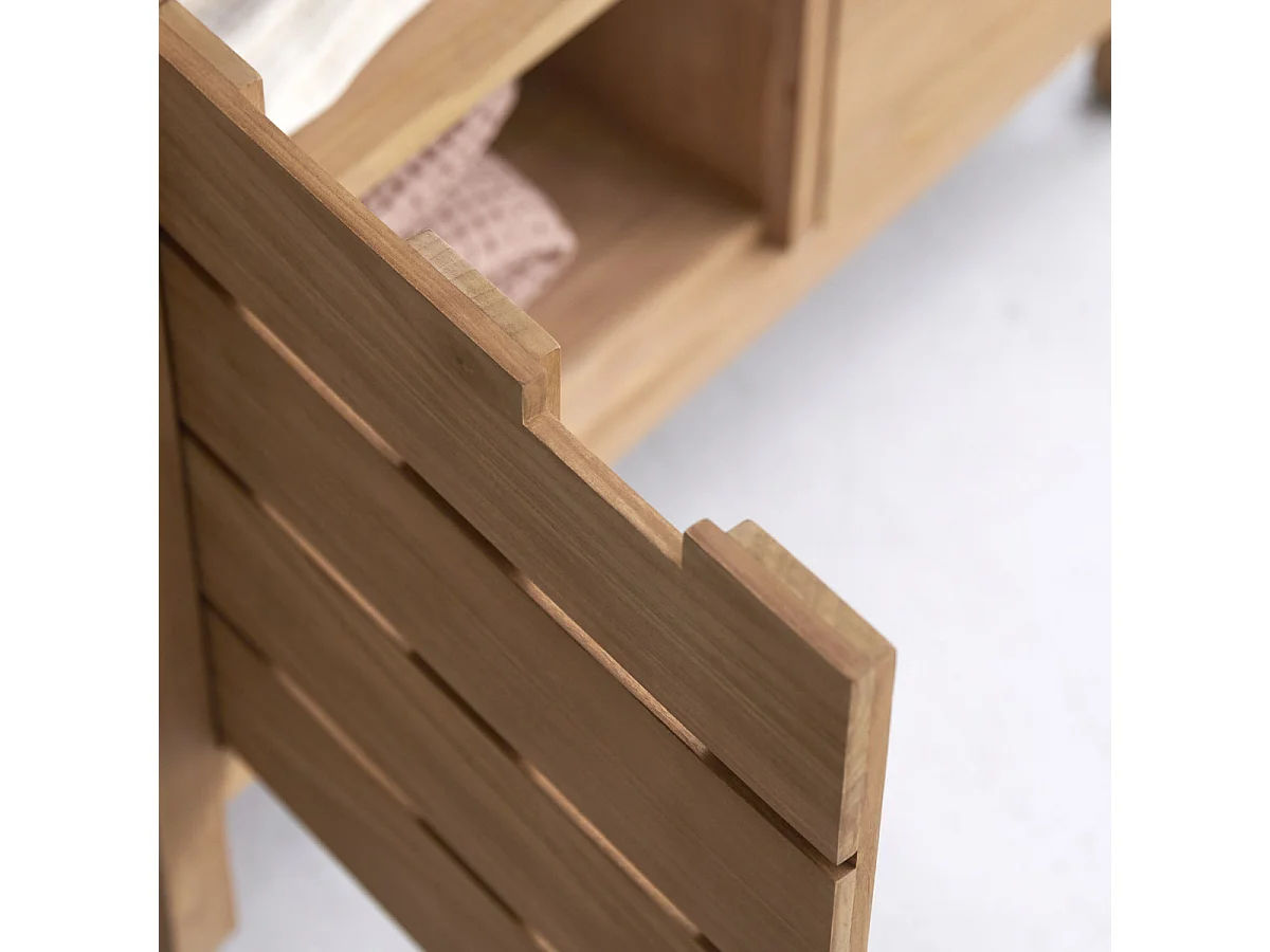 Meuble sous vasque Serena en teck massif 80 cm