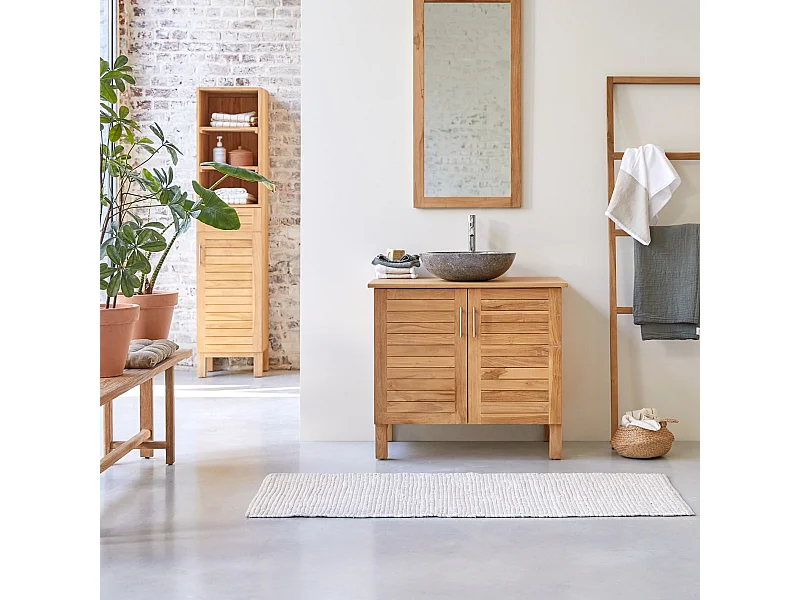 Meuble Salle de bain en bois de teck 85 Soho