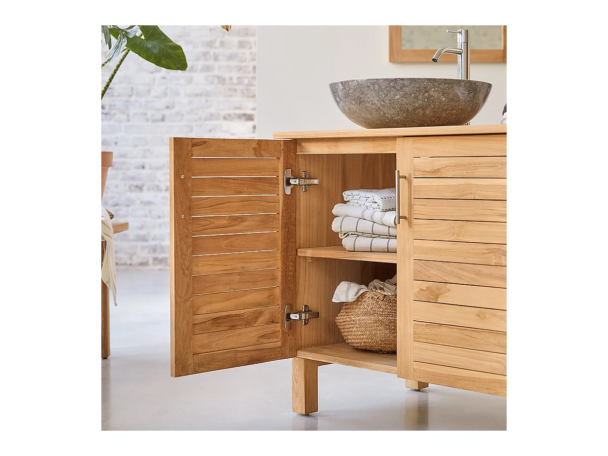 Waschtisch aus massives Teakholz 85 Soho