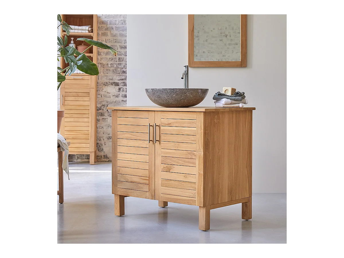 Waschtisch aus massives Teakholz 85 Soho