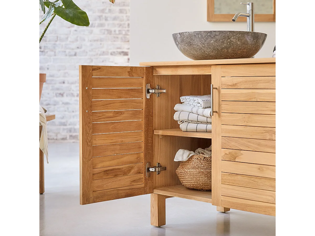 Meuble Salle de bain en bois de teck 85 Soho
