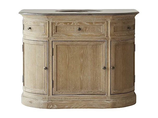 Mobile in legno di rovere Louise con lavabo singolo da 110 cm