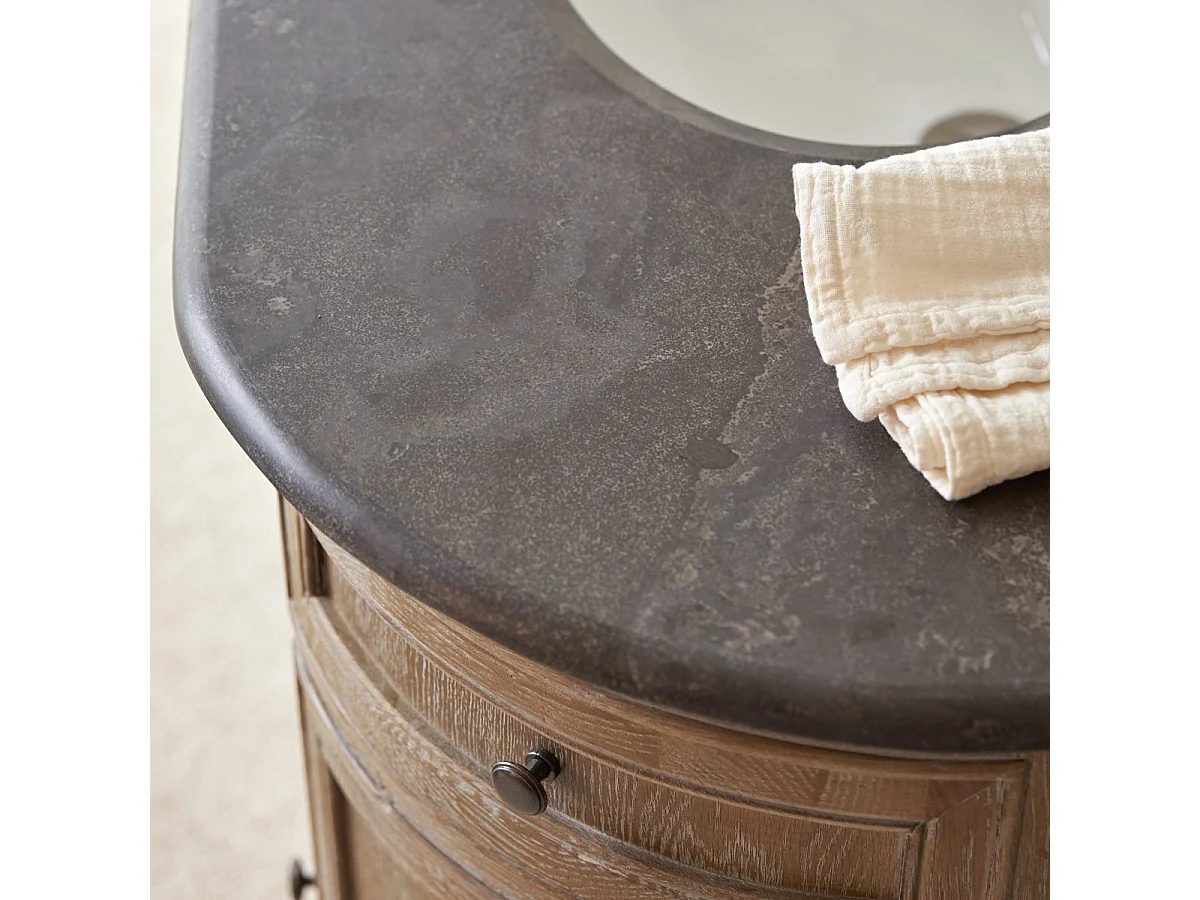 Mobile in legno di rovere Louise con lavabo singolo da 110 cm