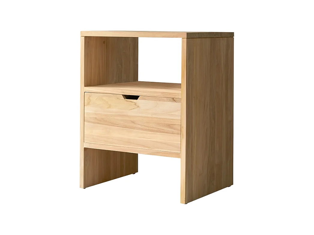 Waschtisch Waschbeckenunterschrank aus Teak 60 cm breit ideal für kleine Bäder