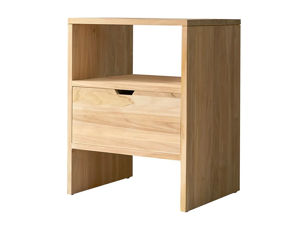 Waschtisch Waschbeckenunterschrank aus Teak 60 cm breit ideal für kleine Bäder