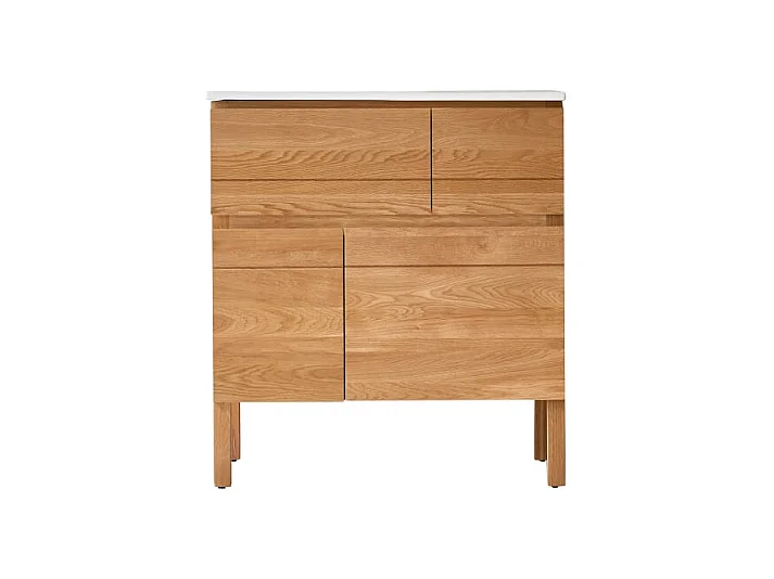 Waschtisch aus Eiche mit Keramikwaschbecken Loft Sil Trendy