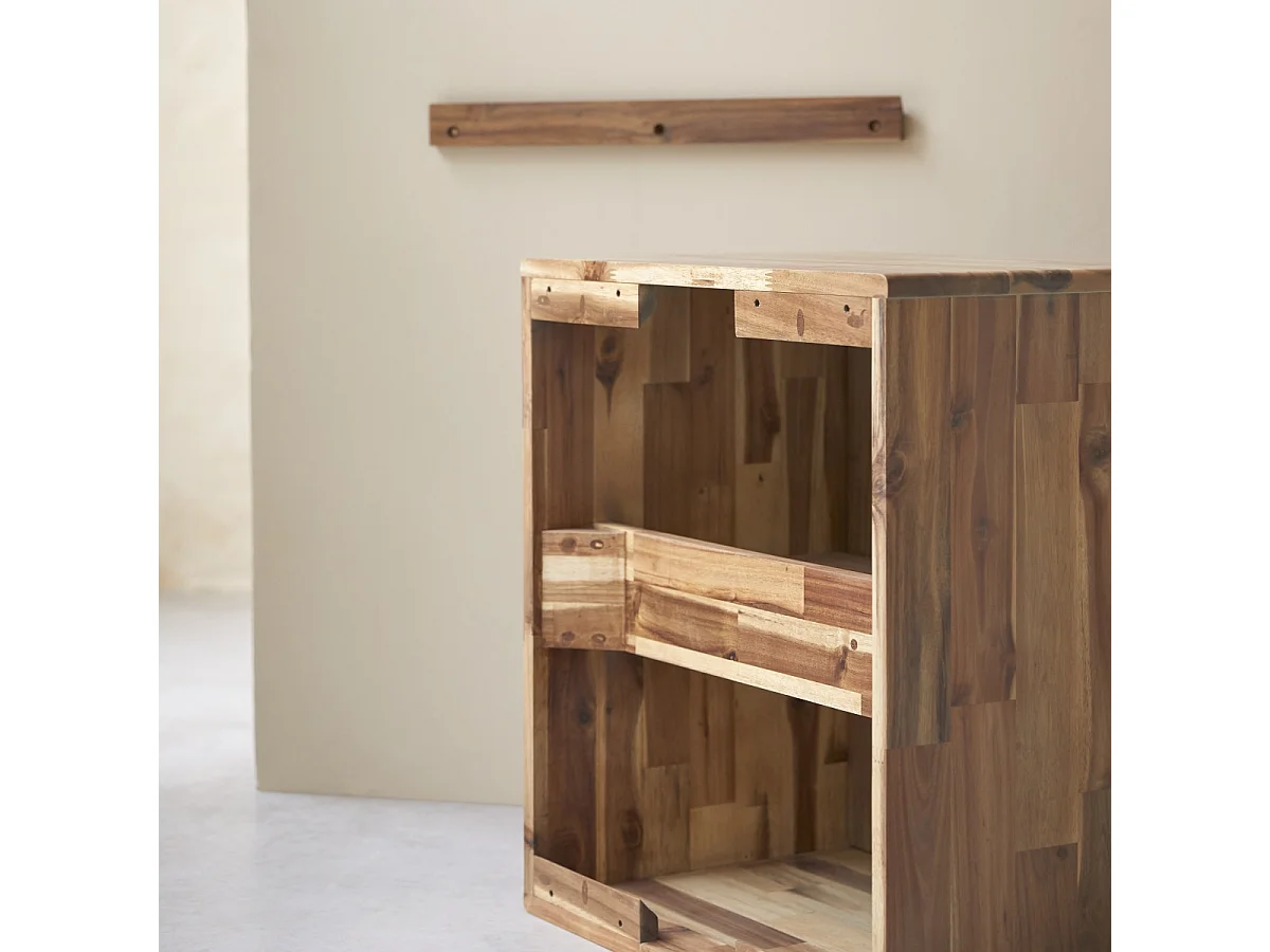 Badezimmermöbel aus Akazienholz 80 Lila